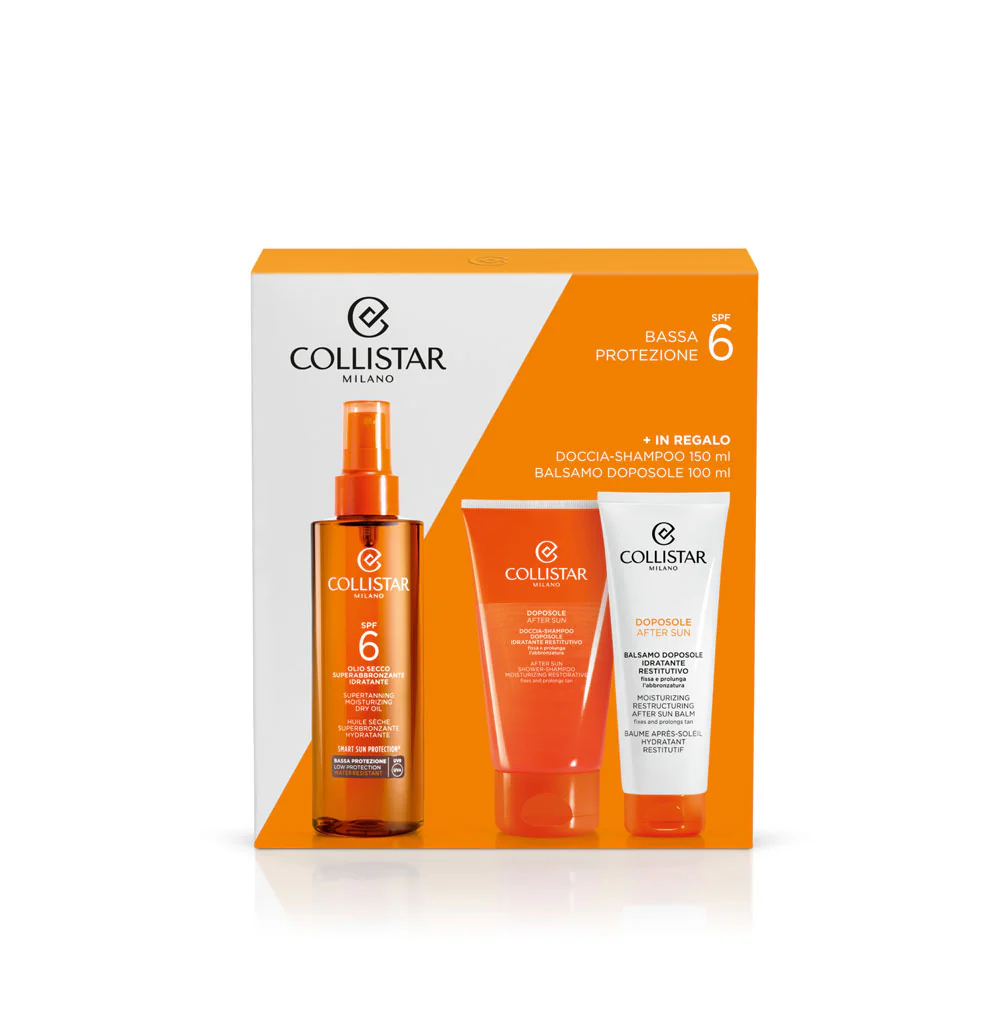 Olio Secco SuperAbbronzante Idratante SPF6 Cofanetto