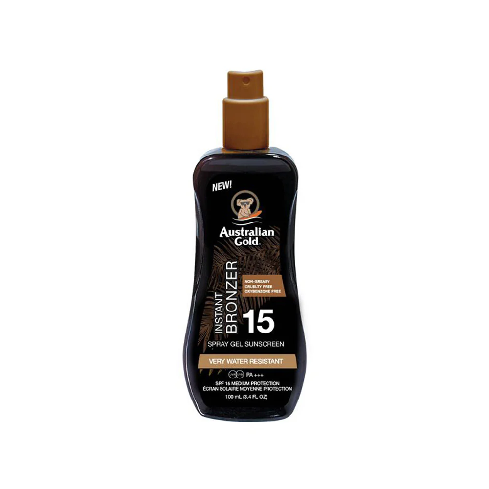 Spray Gel Sunscreen SPF15 con Instant Bronzer
