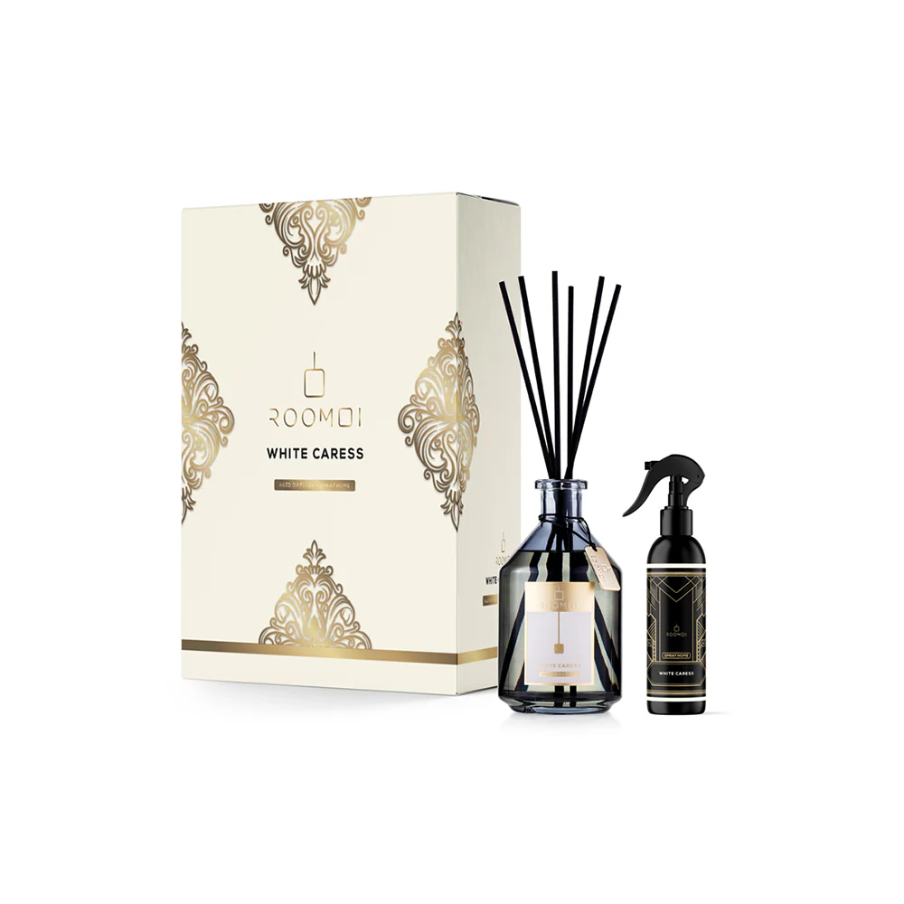 White Caress Profumo per Ambiente + Spray Home Kit Regalo